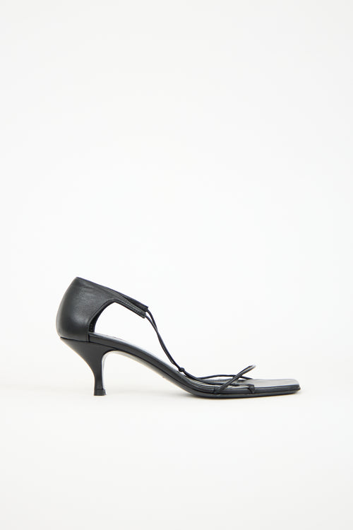 Toteme Leather Knot Heeled Sandal