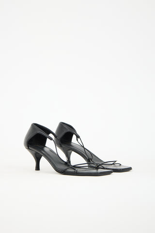 Toteme Leather Knot Heeled Sandal