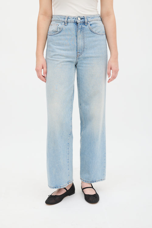 Toteme Light Wash Flair Wide Leg Jean