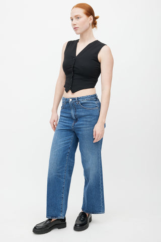 Totême Medium Wash Wide Leg Jeans