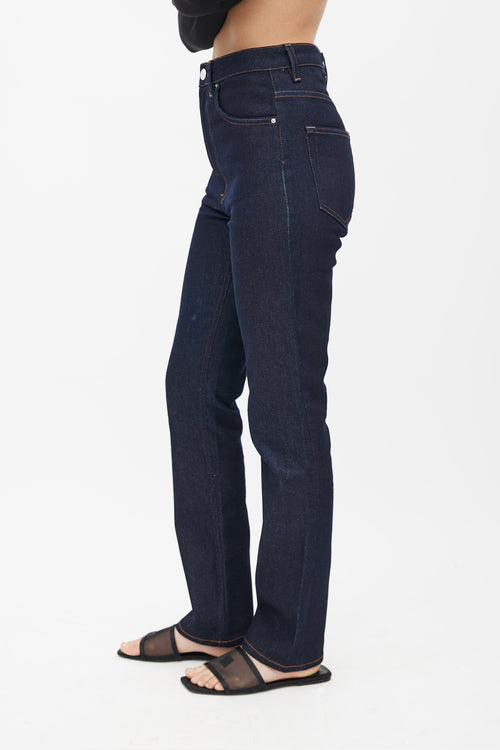 Totême Navy Straight Leg Denim Jeans