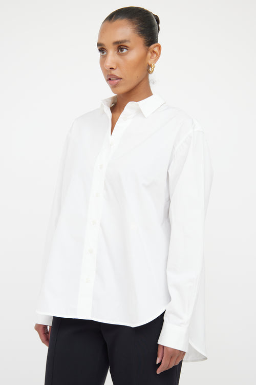 Toteme White Cotton Button Up Shirt