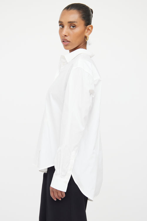 Toteme White Cotton Button Up Shirt