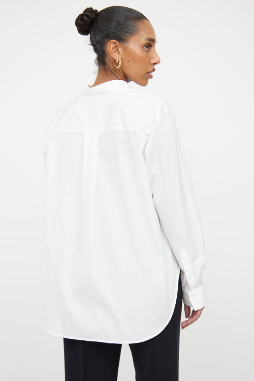 Toteme White Cotton Button Up Shirt