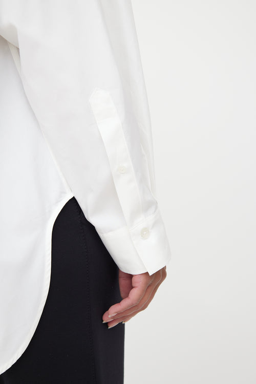 Toteme White Concealed Button Up Shirt