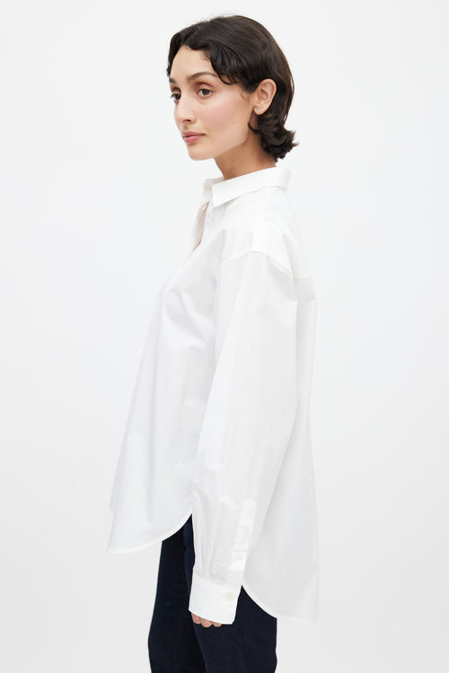 Totême White Oversized Button Up Shirt