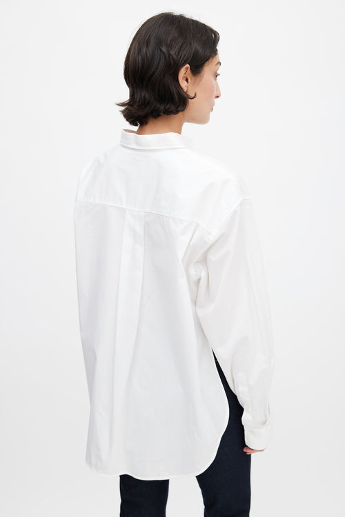 Totême White Oversized Button Up Shirt