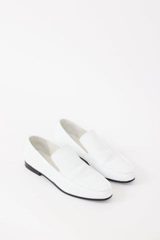 Toteme White Leather The Oval Loafer