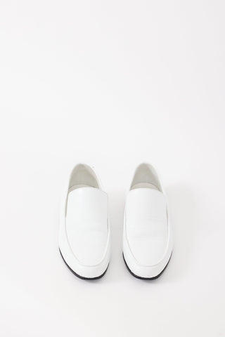 Toteme White Leather The Oval Loafer