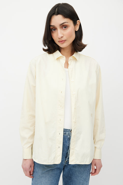 Totême Yellow Cotton Long Sleeve Shirt