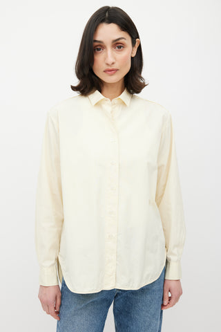 Totême Yellow Cotton Long Sleeve Shirt