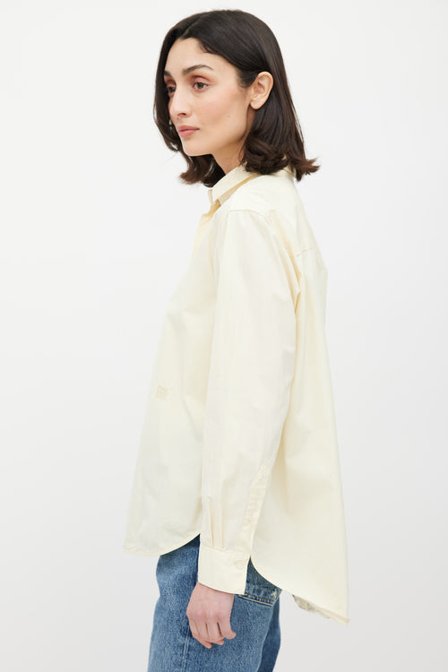 Totême Yellow Cotton Long Sleeve Shirt