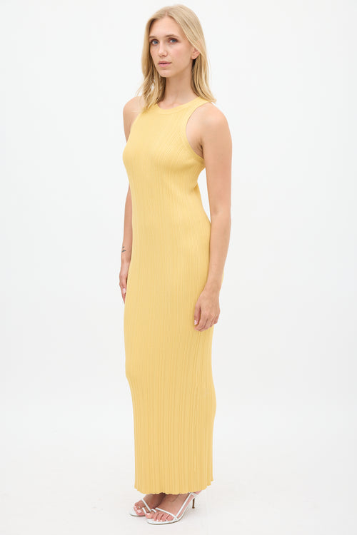 Toteme Yellow Seamless Rib Tank Dress