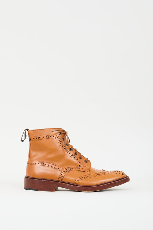 Tricker
s Brown Leather Brogue Boot