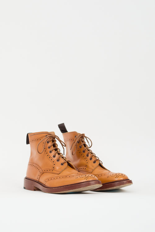 Tricker
s Brown Leather Brogue Boot