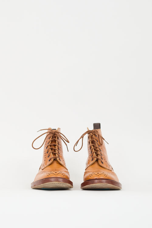 Tricker
s Brown Leather Brogue Boot