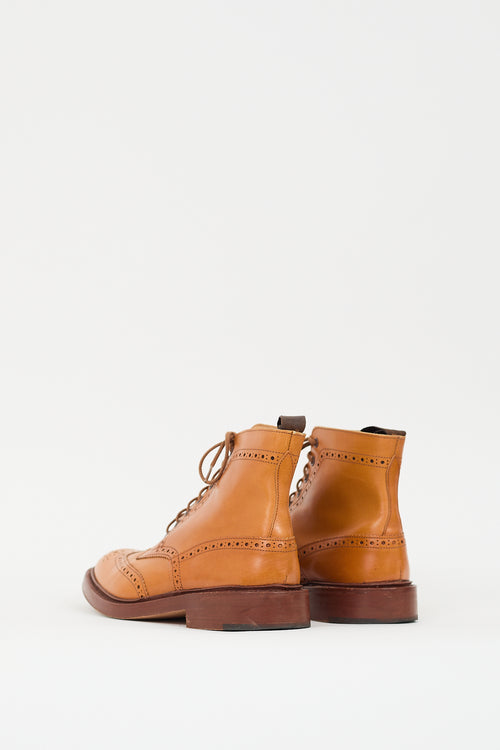 Tricker
s Brown Leather Brogue Boot