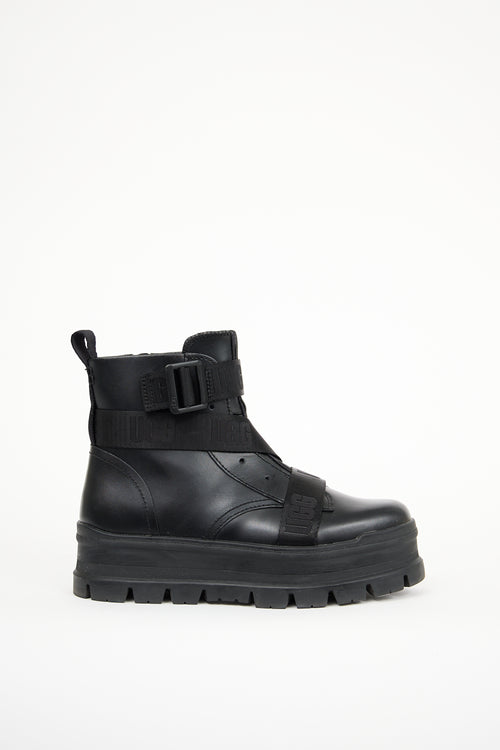 UGG Black Leather Sid Boot