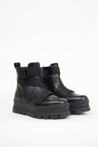 UGG Black Leather Sid Boot