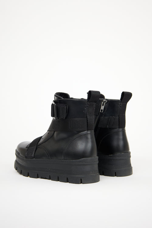 UGG Black Leather Sid Boot