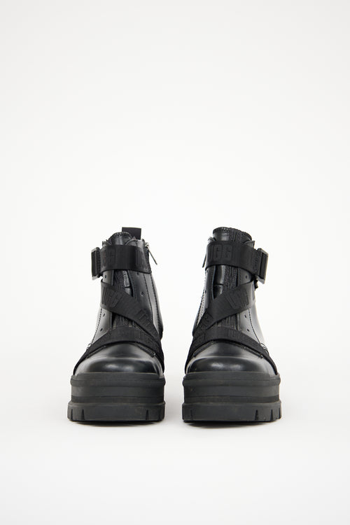 UGG Black Leather Sid Boot