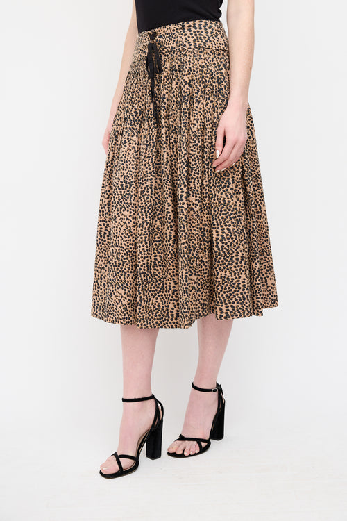 Ulla Johnson Brown 
Black Printed Evelyn Skirt