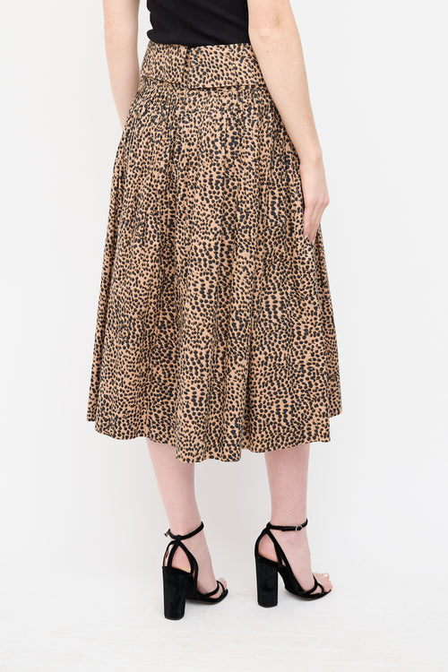 Ulla Johnson Brown 
Black Printed Evelyn Skirt