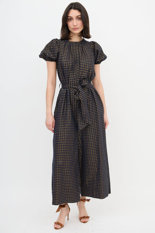 Ulla Johnson Metallic Grid Jumpsuit