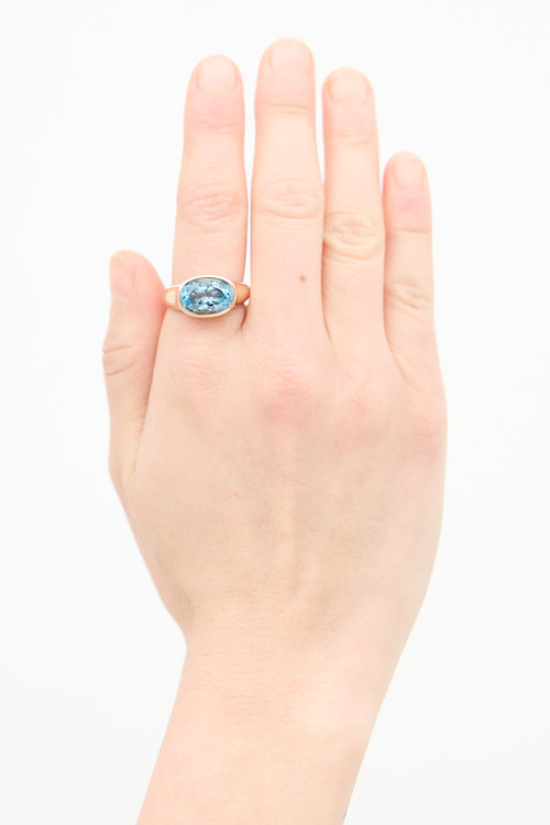 VSP Archive Rose Gold 
Blue Oval Ring