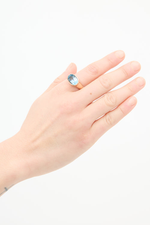 VSP Archive Rose Gold 
Blue Oval Ring