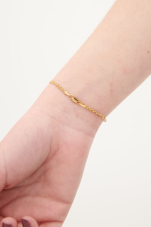 Fine Jewelry 14K Yellow Gold Plate Chain Bracelet