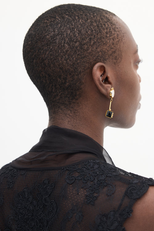 VSP Archive Gold 
Multi Geometric Drop Earrings