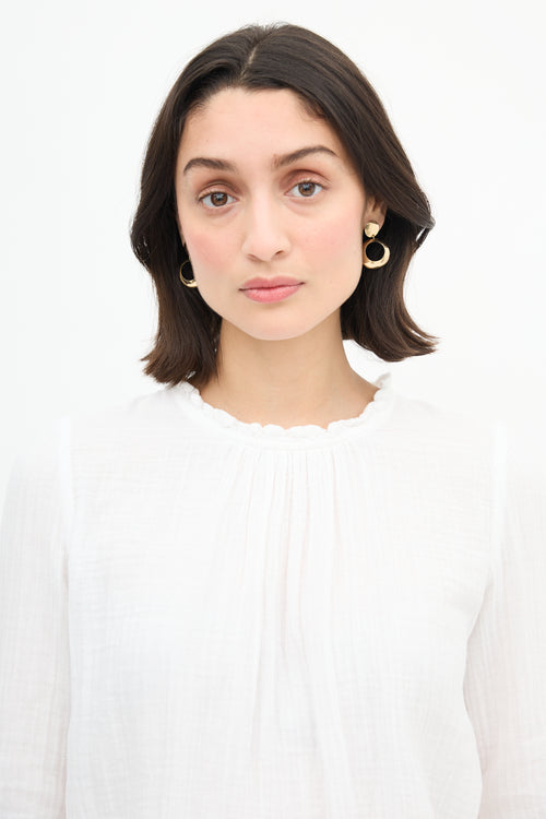 VSP Archive Gold Circular Drop Earrings