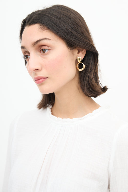 VSP Archive Gold Circular Drop Earrings