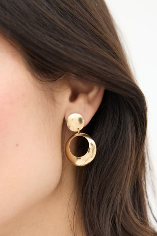 VSP Archive Gold Circular Drop Earrings