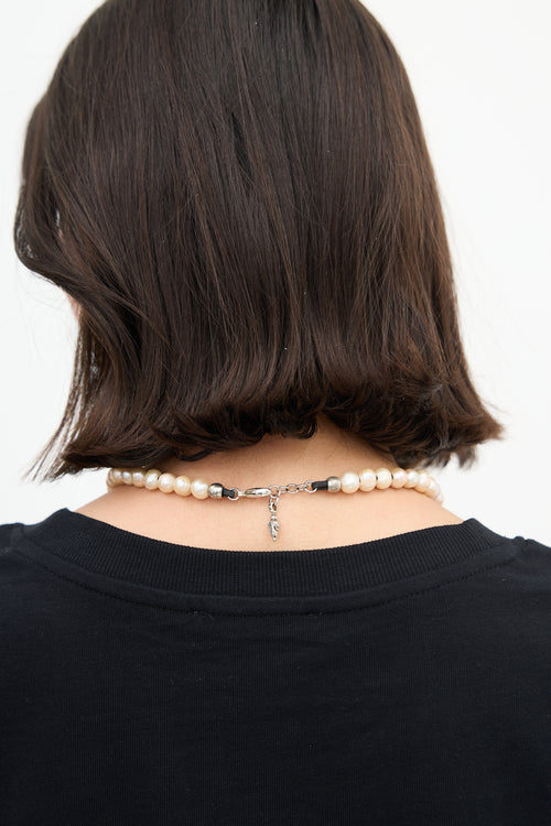 Turchin Silver Chain Link 
Pearl Necklace