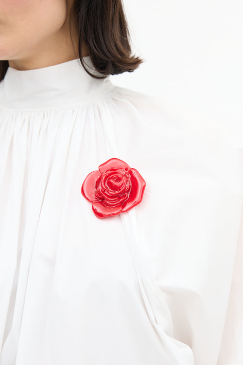  Red Rose Brooch