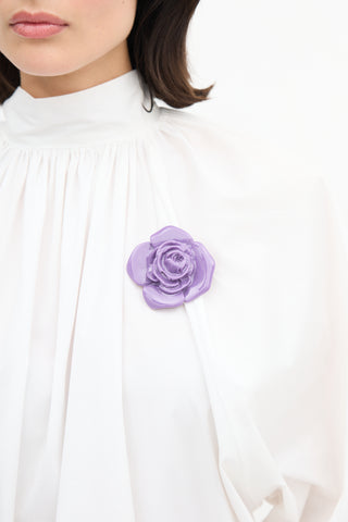 Angela Caputi Purple Rose Brooch