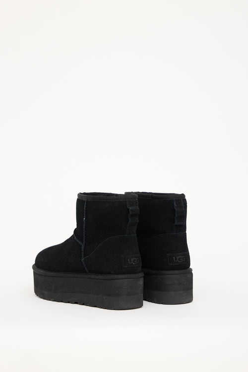 Ugg Black Suede Classic Mini Platform Boot