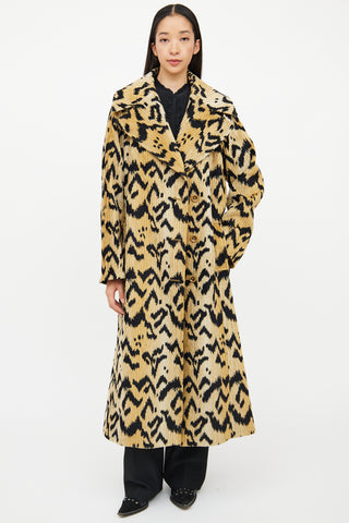 Ulla Johnson Brown Umbra Print Coat