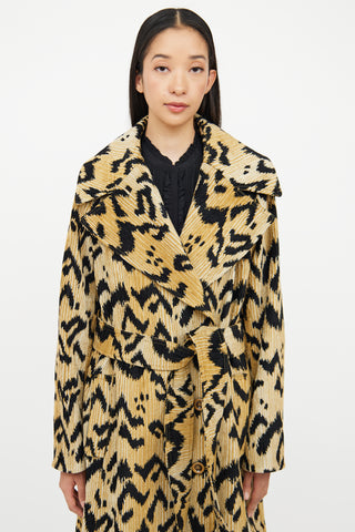 Ulla Johnson Brown Umbra Print Coat