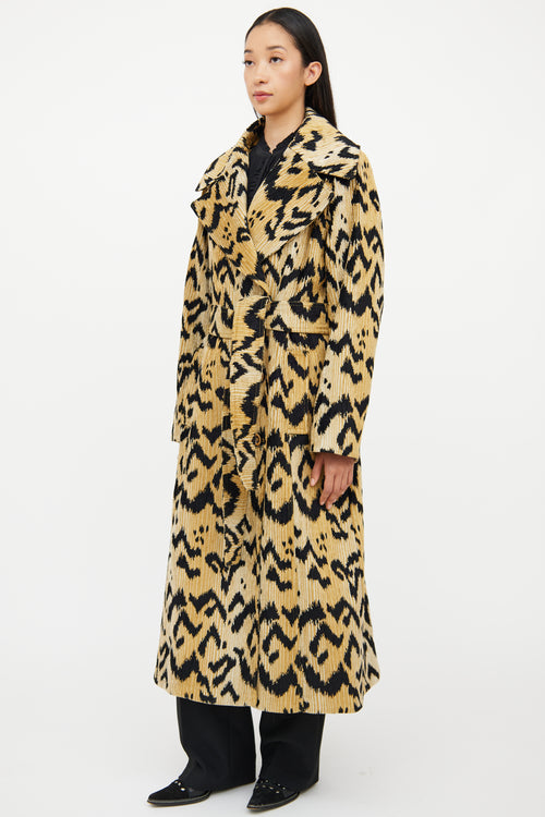 Ulla Johnson Brown Umbra Print Coat