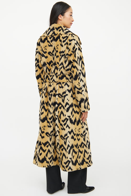 Ulla Johnson Brown Umbra Print Coat