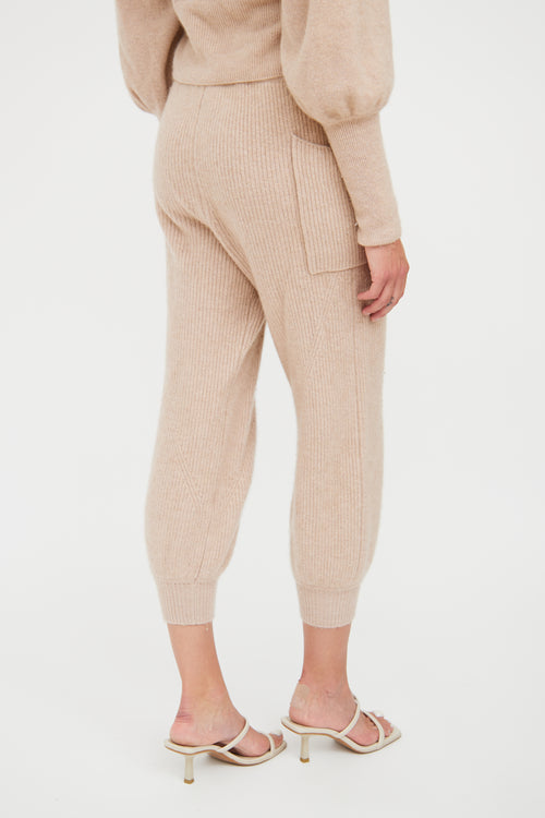 Ulla Johnson Beige Cashmere Knit Two Piece Set