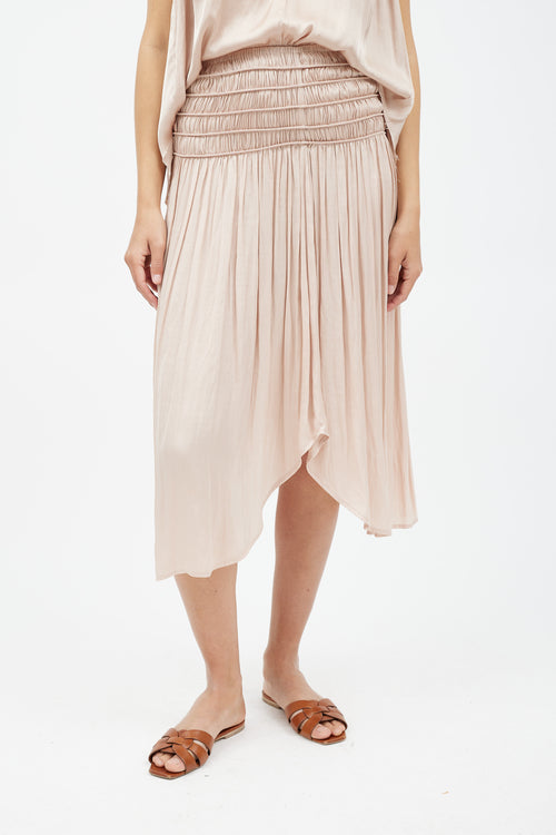 Ulla Johnson Beige Pleated Co-Ord Set