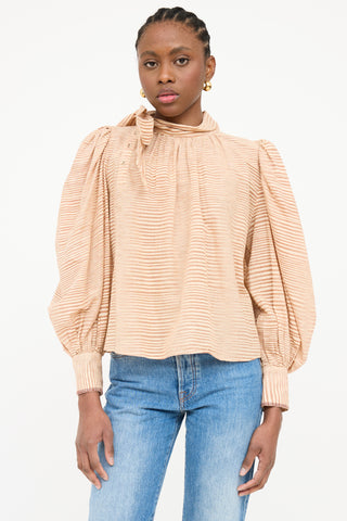 Ulla Johnson Striped Tie Top