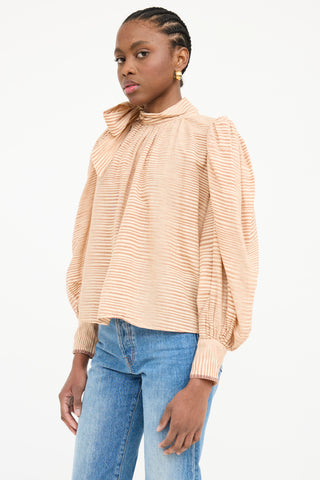 Ulla Johnson Striped Tie Top