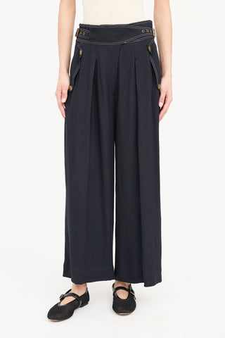 Ulla Johnson Pleated Cross Waist Pant