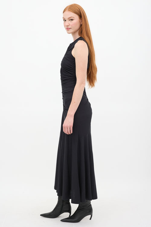 Ulla Johnson Black Ruched Cut Out Maxi Dress