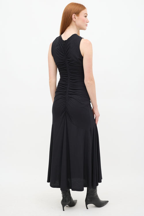 Ulla Johnson Black Ruched Cut Out Maxi Dress